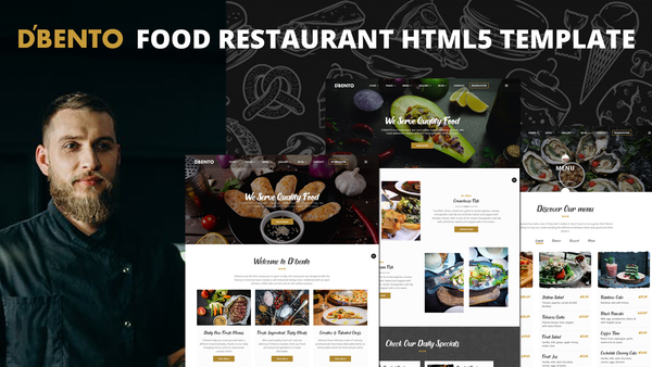 Dbento – Restaurant & Food HTML5 Website Template with WhatsApp Reservation