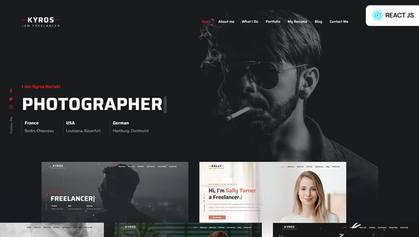 Kyros – Personal Portfolio & Resume Next.js Template for Developers & Designers