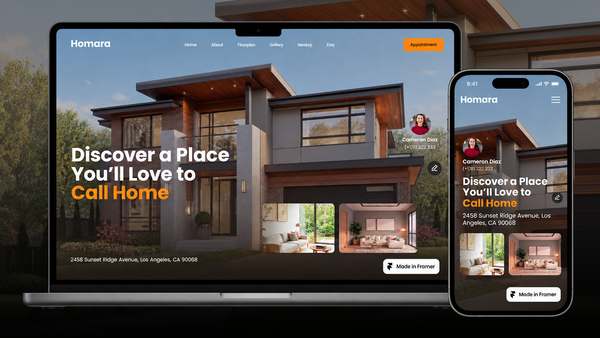 Homara Luxury Real Estate Framer Template