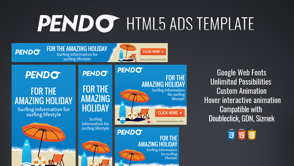 Pendo  HTML5 Banner Ads Template Free