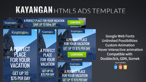 Khayangan HTML5 Banner Ads Template Free