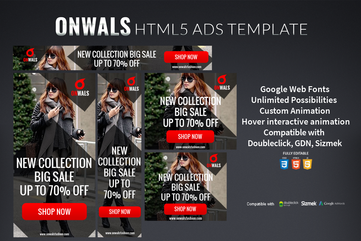 Onwals HTML5 Banner Ads Template